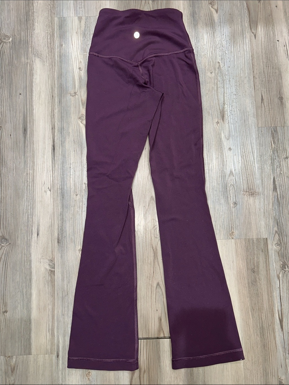 Lululemon High-Rise Flared Leggings in Deep Plum